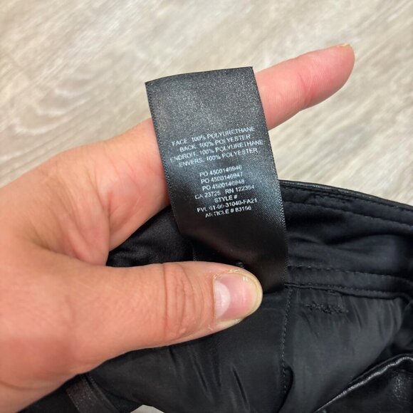 BABATON x ARITZIA Command Cropped Vegan Leather Pants Black sz 00 - Picture 6 of 12